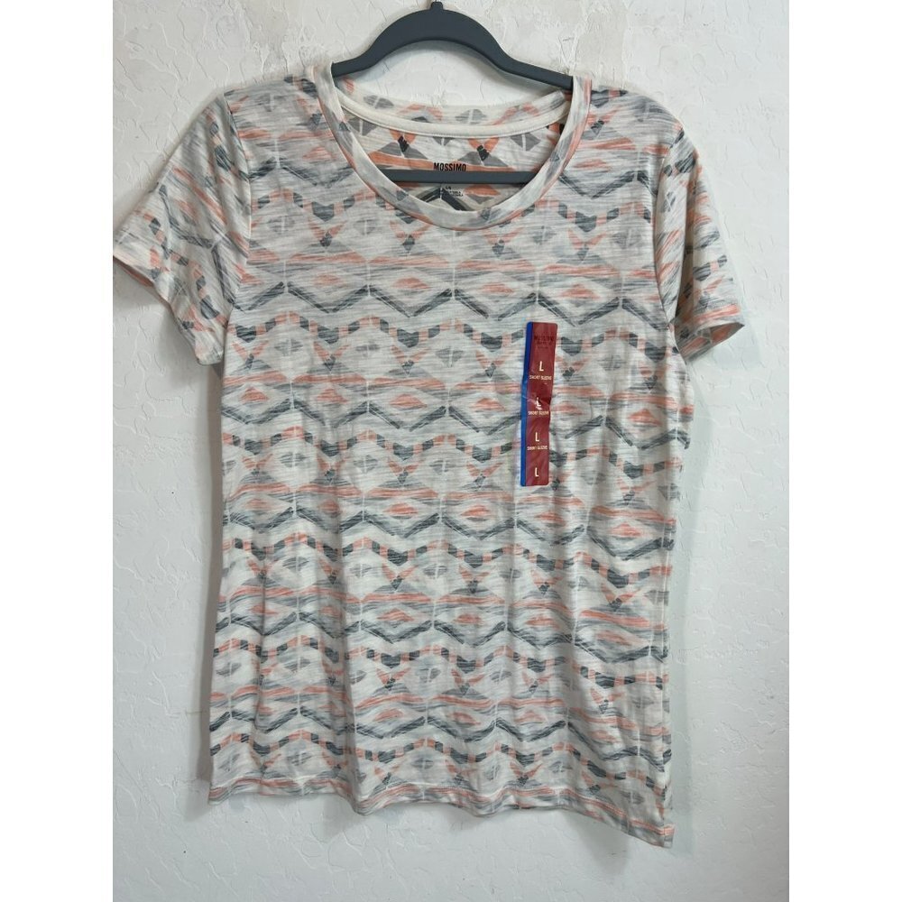 Mossimo Sz Large Inside Out Look Southwestern Print Tee Shirt T Shirt NWT